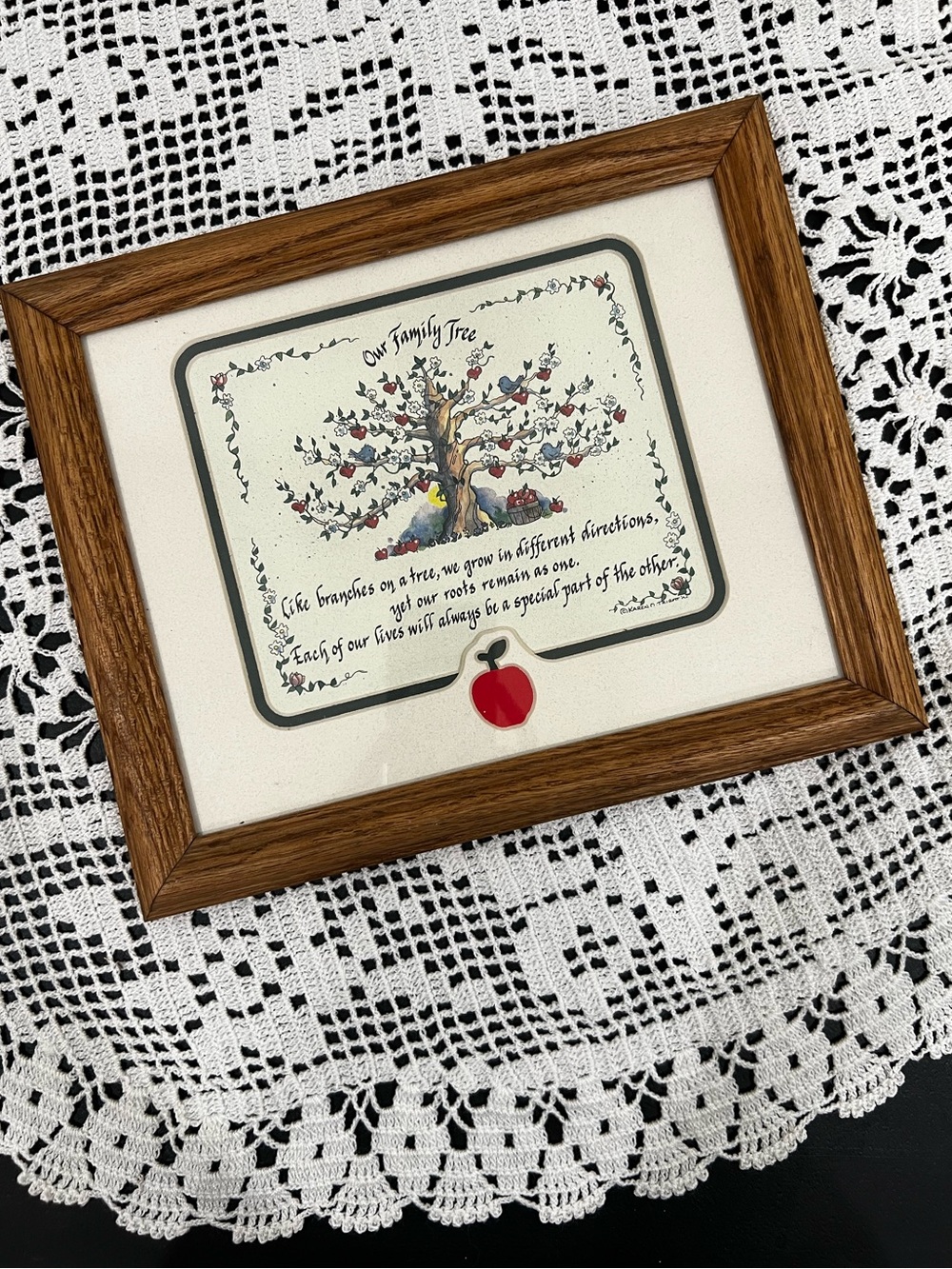 🌳✨ Vintage Framed “Our Family Tree” Wall Art ✨🌳